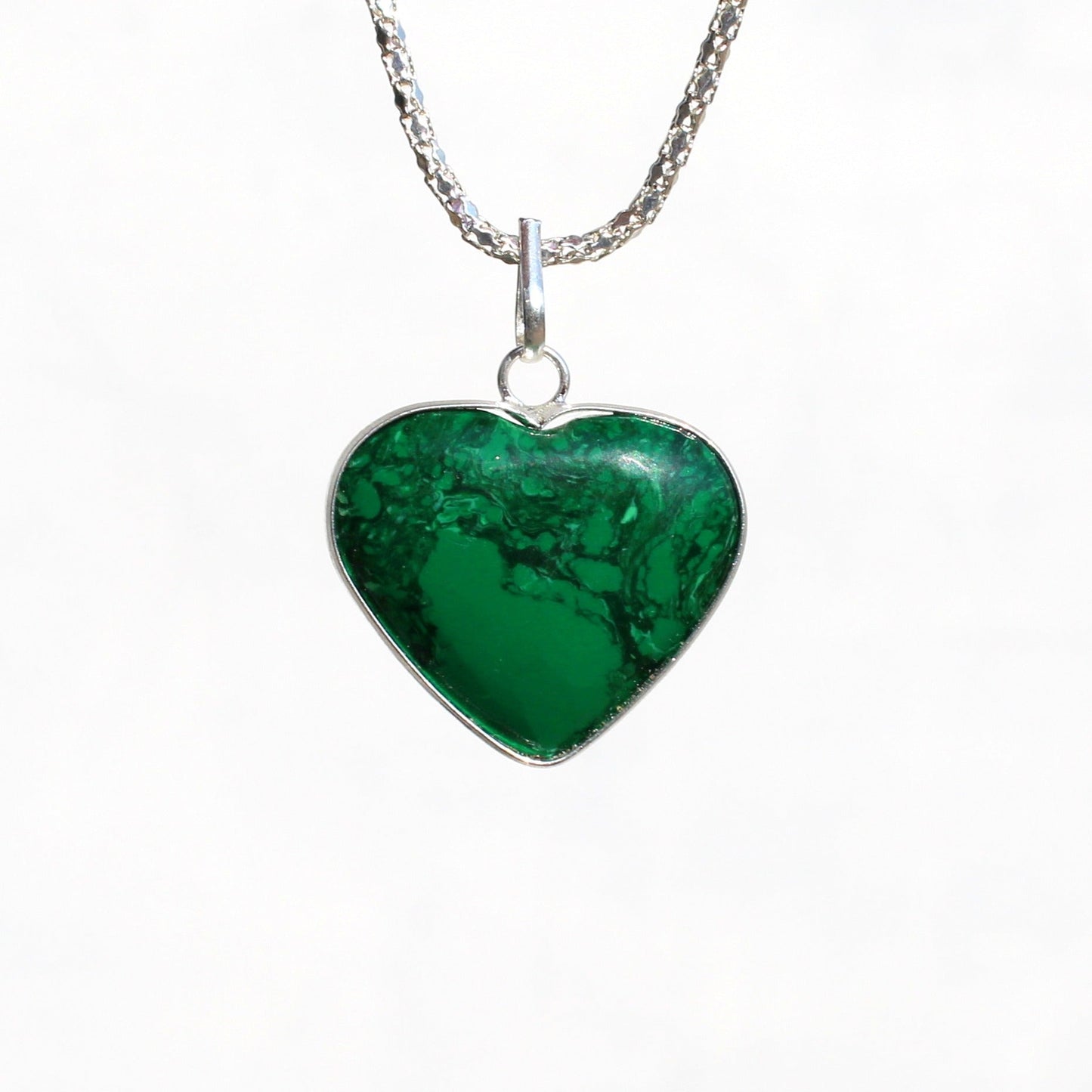 Malachite Heart Necklace