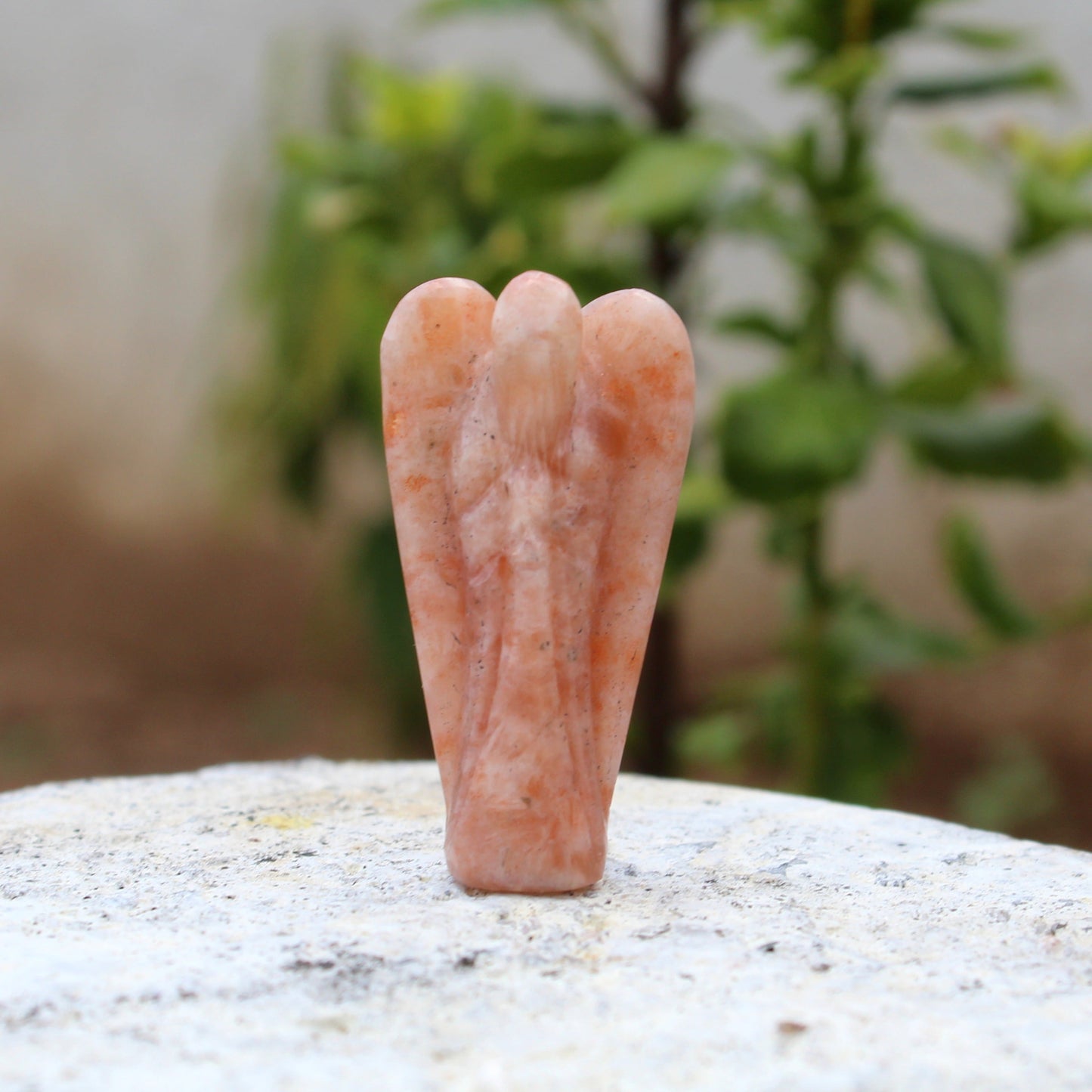 Natural Sunstone Hand Carved Angel