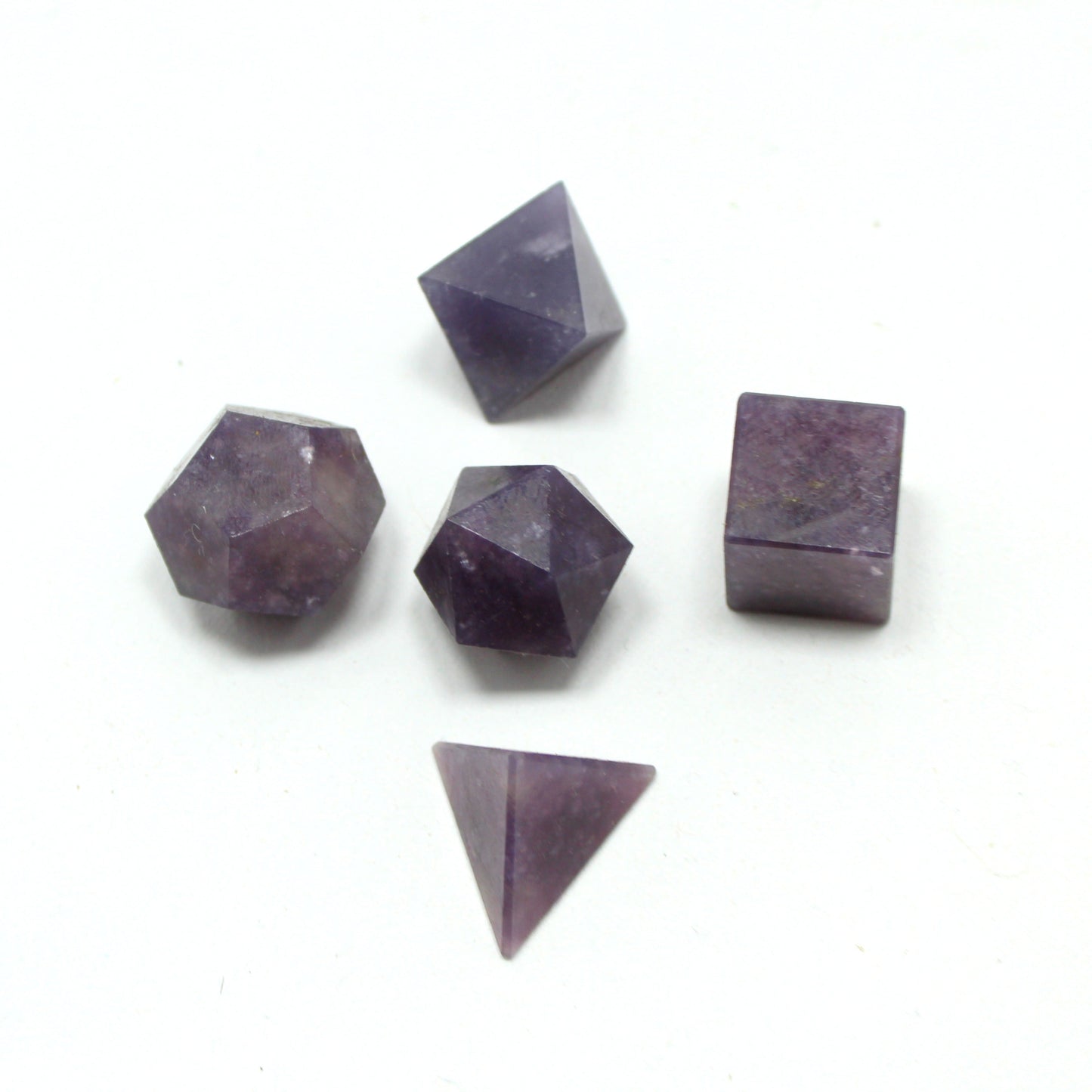 Natural Lepidolite Geometry Set