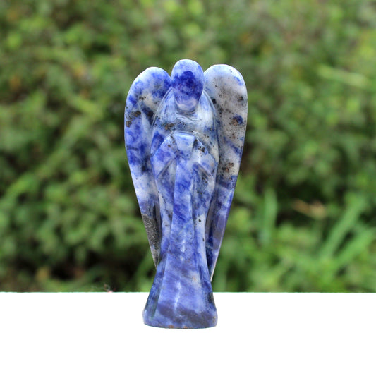 Natural Sodalite Hand Carved Angel