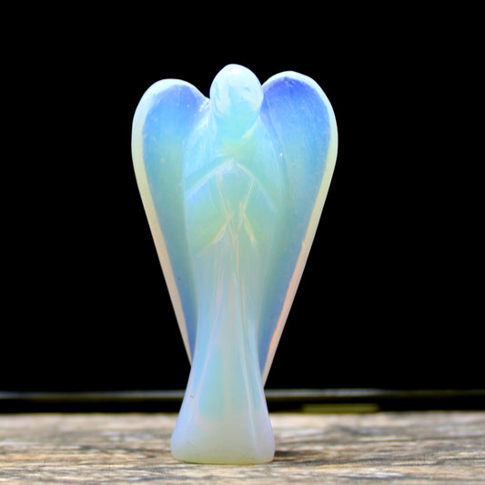 Opalite Hand Carved Angel