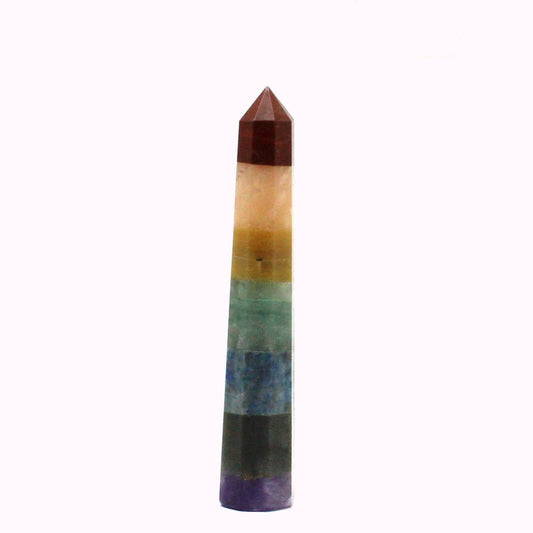 7 Chakra Bonded Gemstone Tower Point