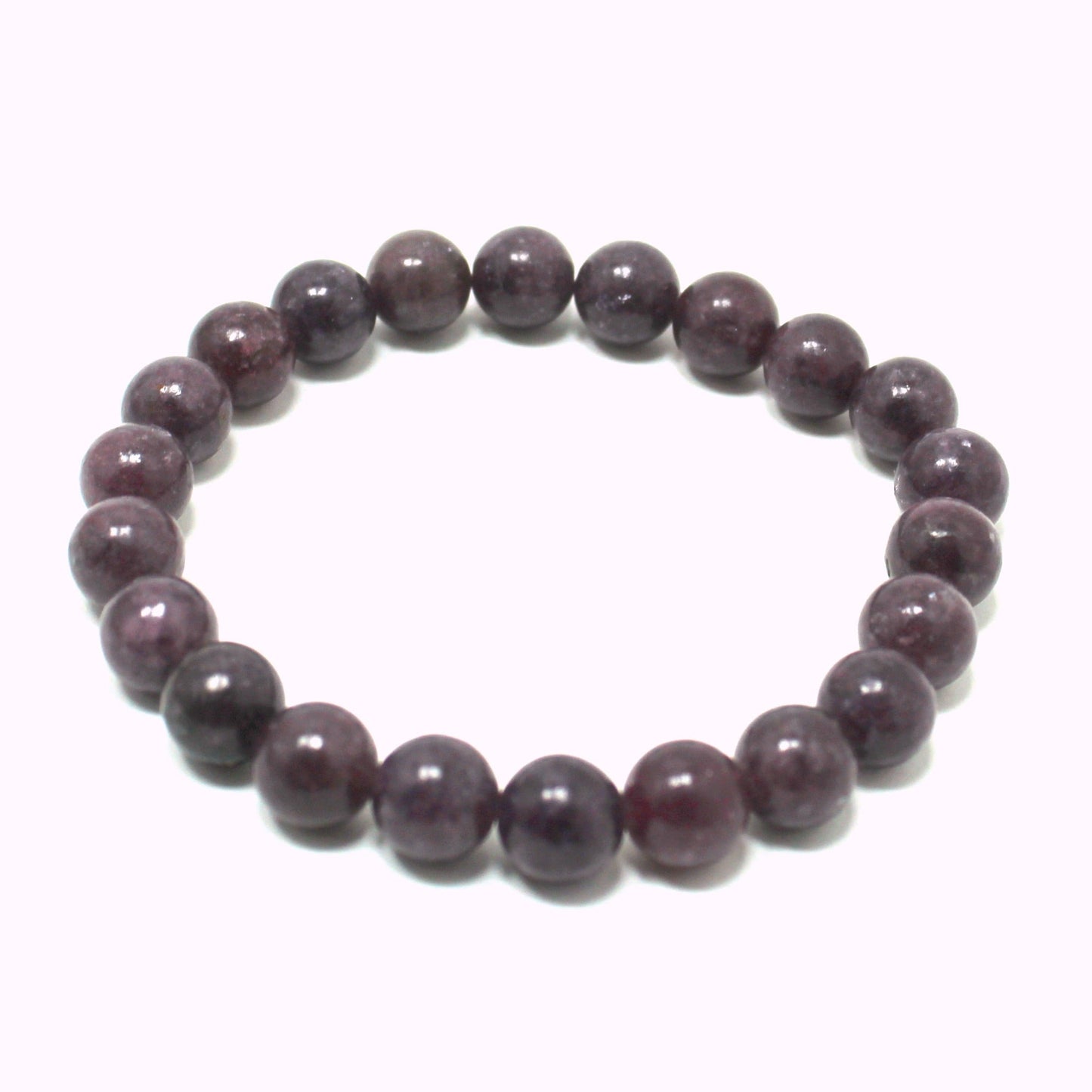 Natural Lepidolite 8 mm Bead Bracelet