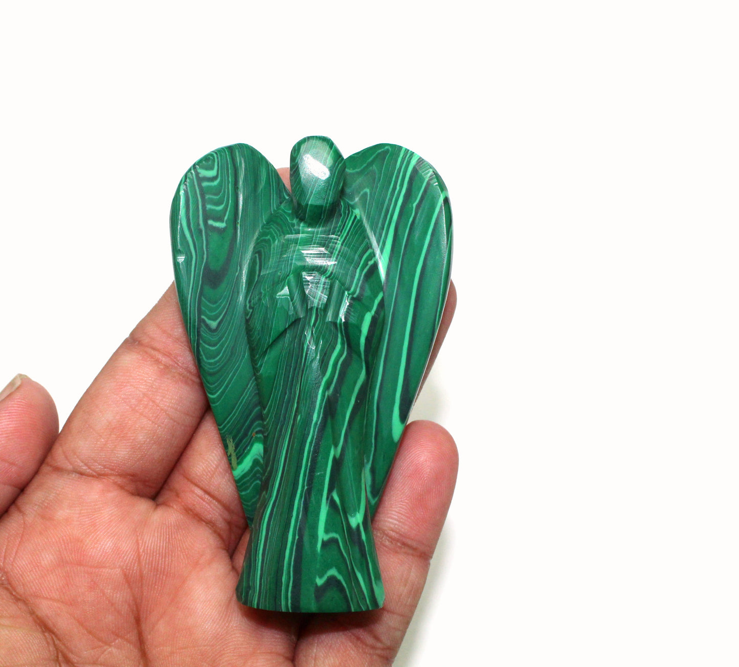 Malachite 3 inch Hand Carved Angel