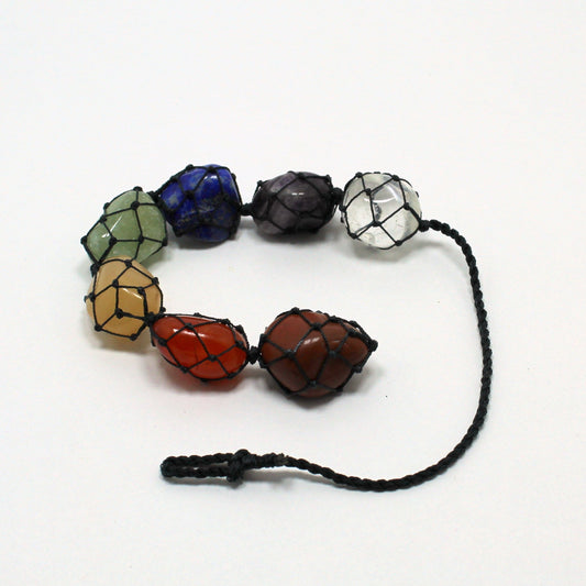 Natural 7 Chakra Tumble Stone Hanger