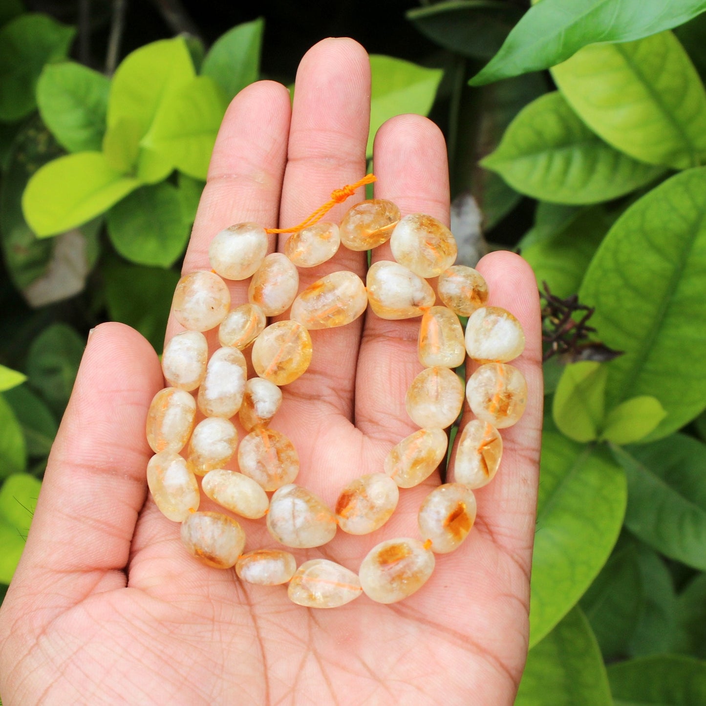 Natural Citrine Tumble Strand