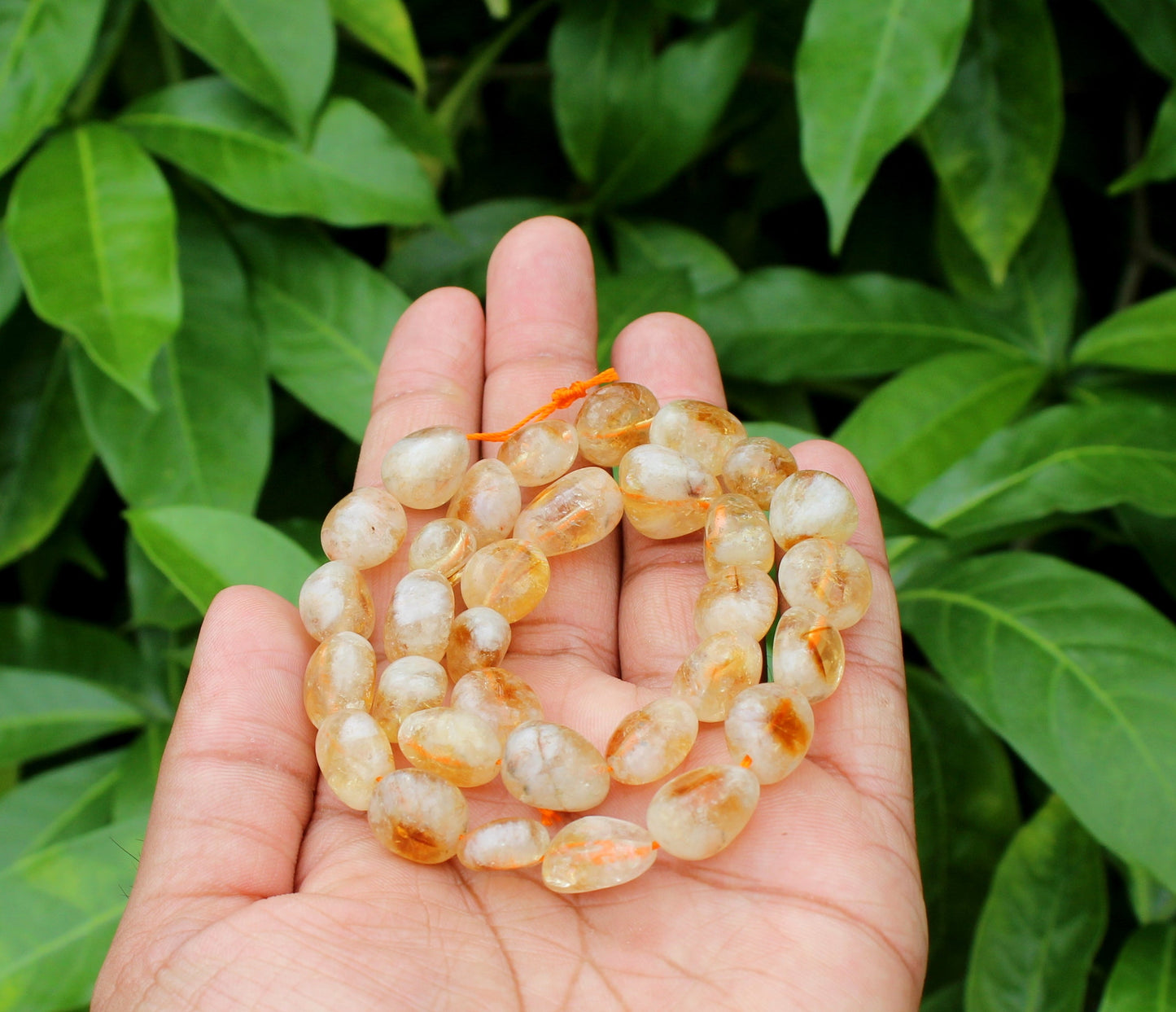 Natural Citrine Tumble Strand