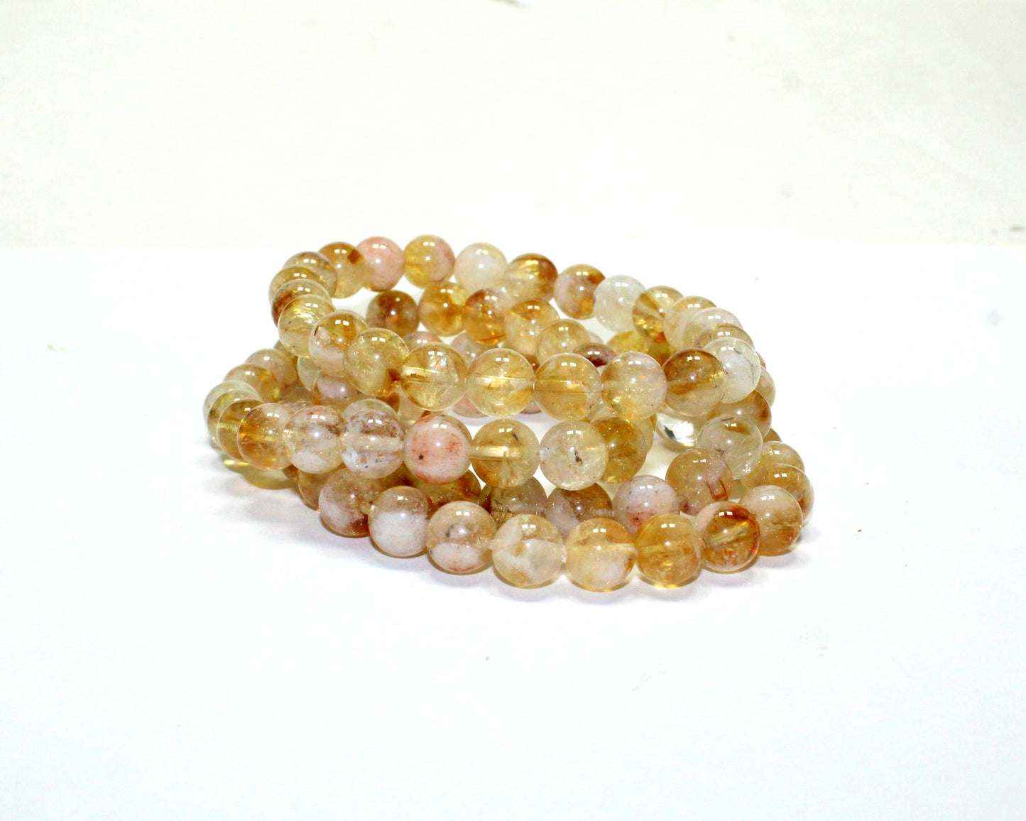 Natural Citrine Bead Bracelet