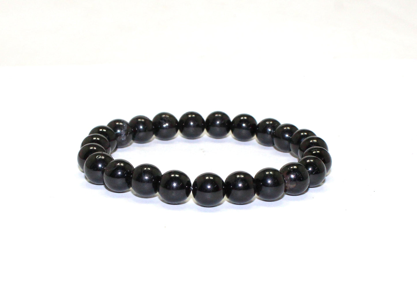 Natural Black Tourmaline Bead Bracelet