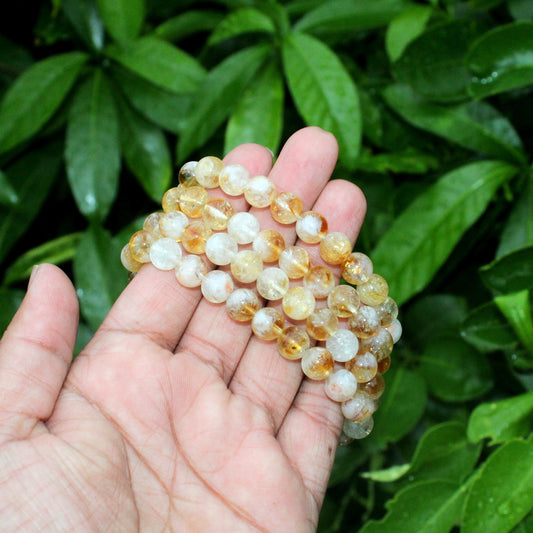 Natural Citrine Bead Bracelet