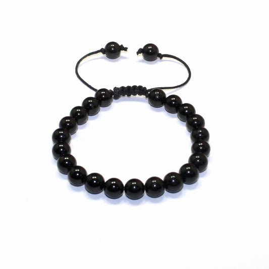 Natural Black Tourmaline Bead Bracelet