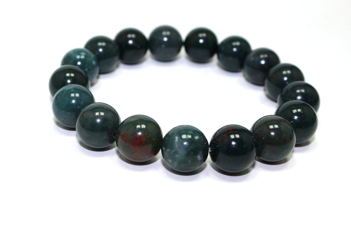 Natural Bloodstone Beaded Bracelet