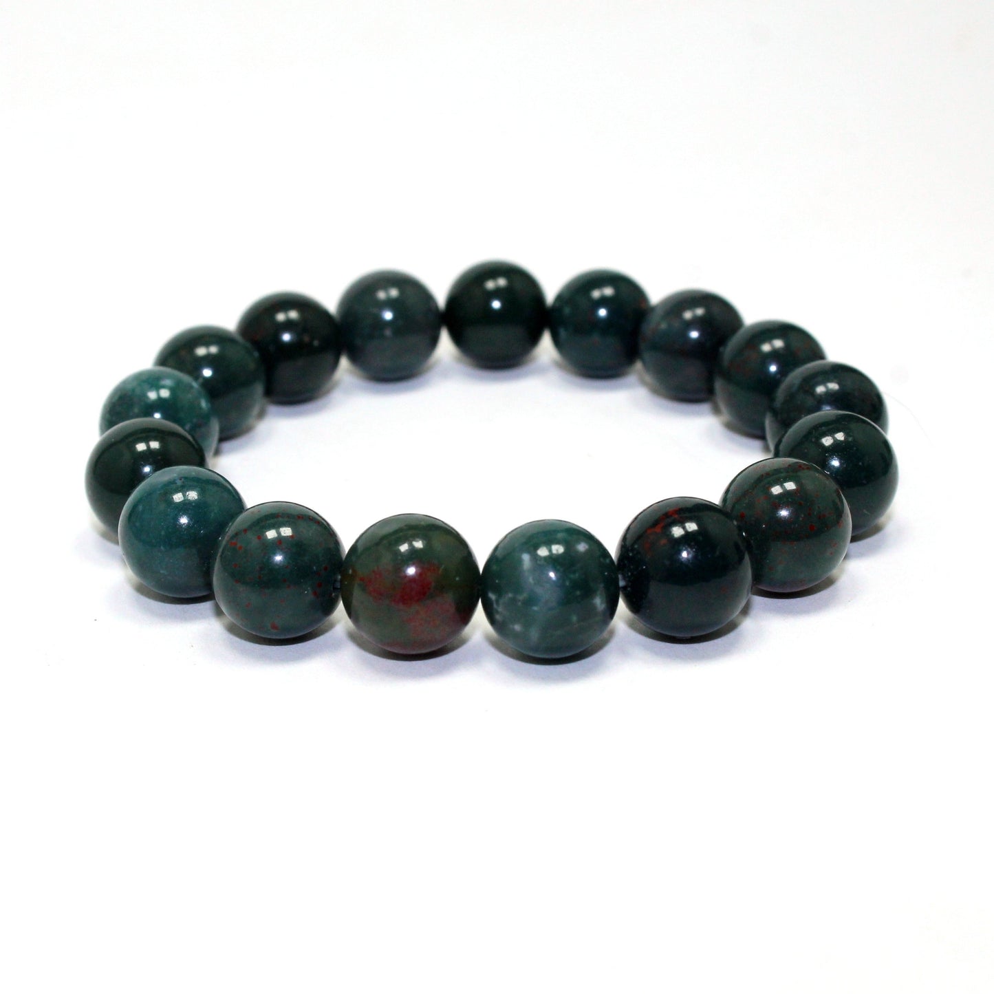 Natural Bloodstone Beaded Bracelet