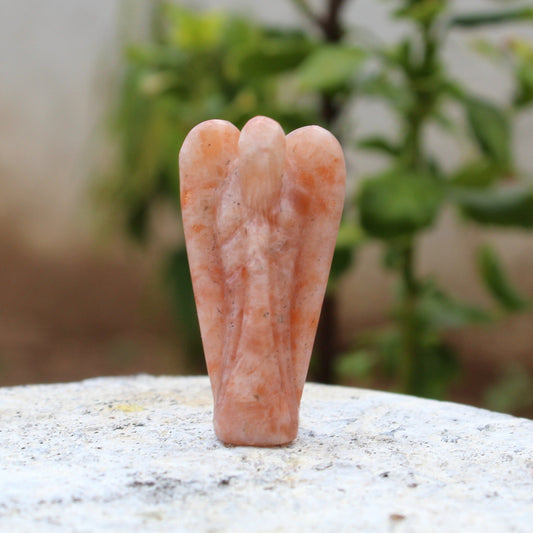 Natural Sunstone Hand Carved Angel