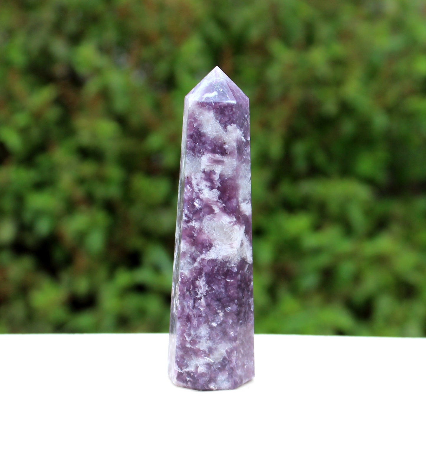 Natural Lepidolite Tower Point - 95 mm