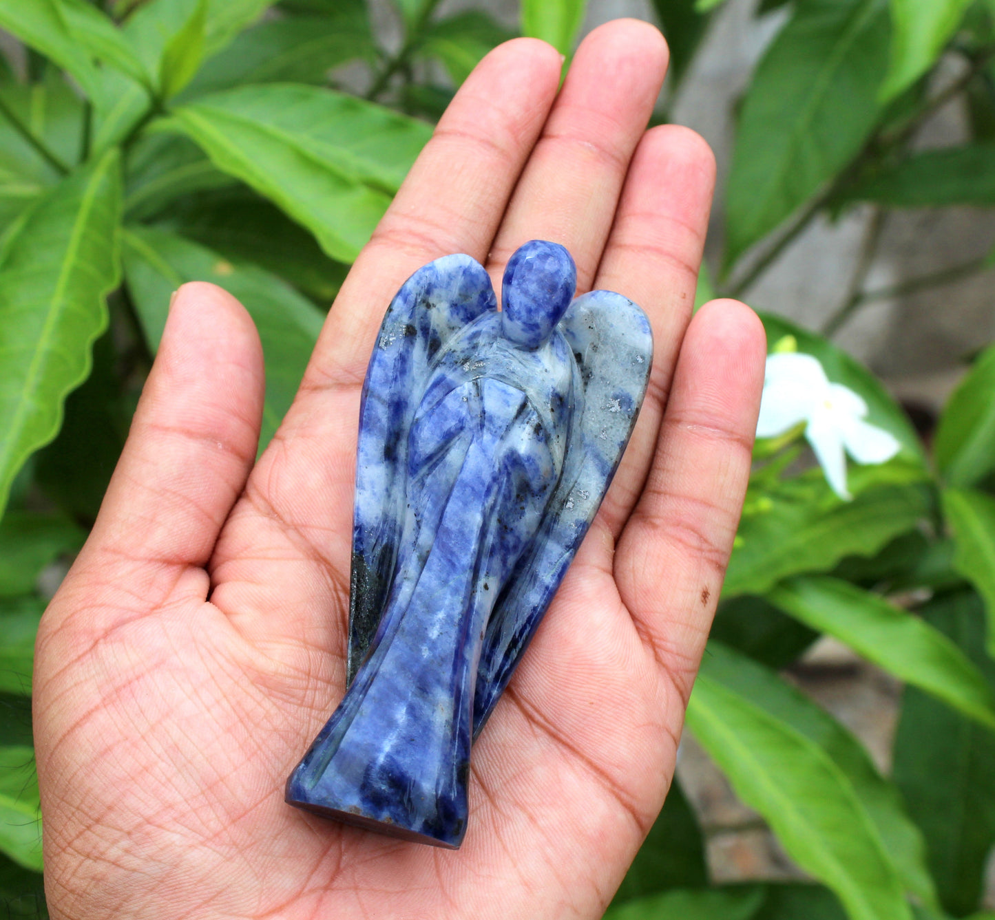 Natural Sodalite Hand Carved Angel