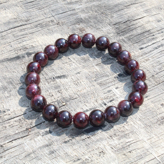 Natural Garnet Bead Bracelet