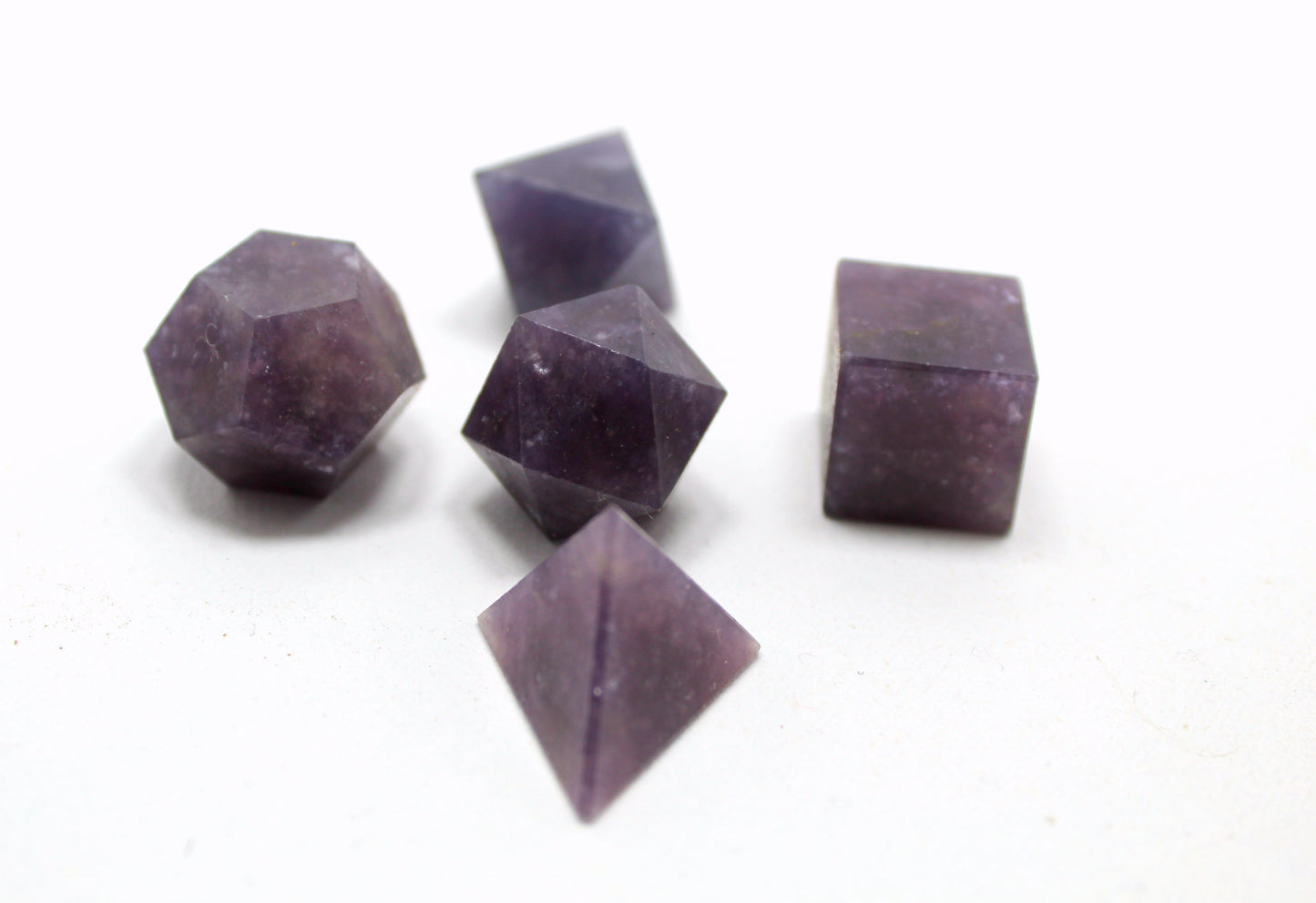 Natural Lepidolite Geometry Set