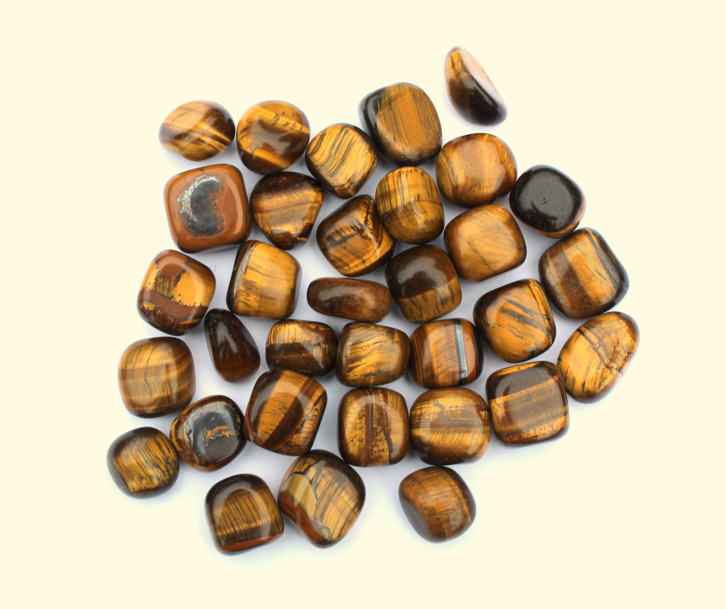 2 Lb Tiger Eye Tumbled Stone - Wholesale