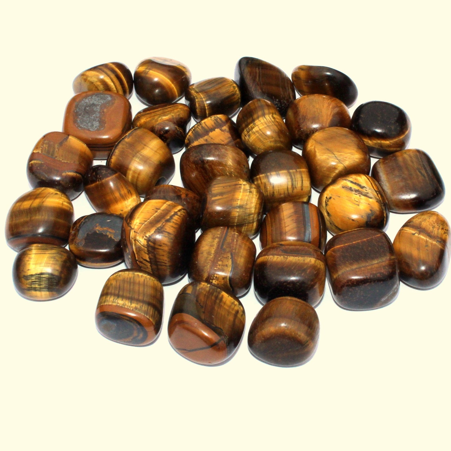 2 Lb Tiger Eye Tumbled Stone - Wholesale