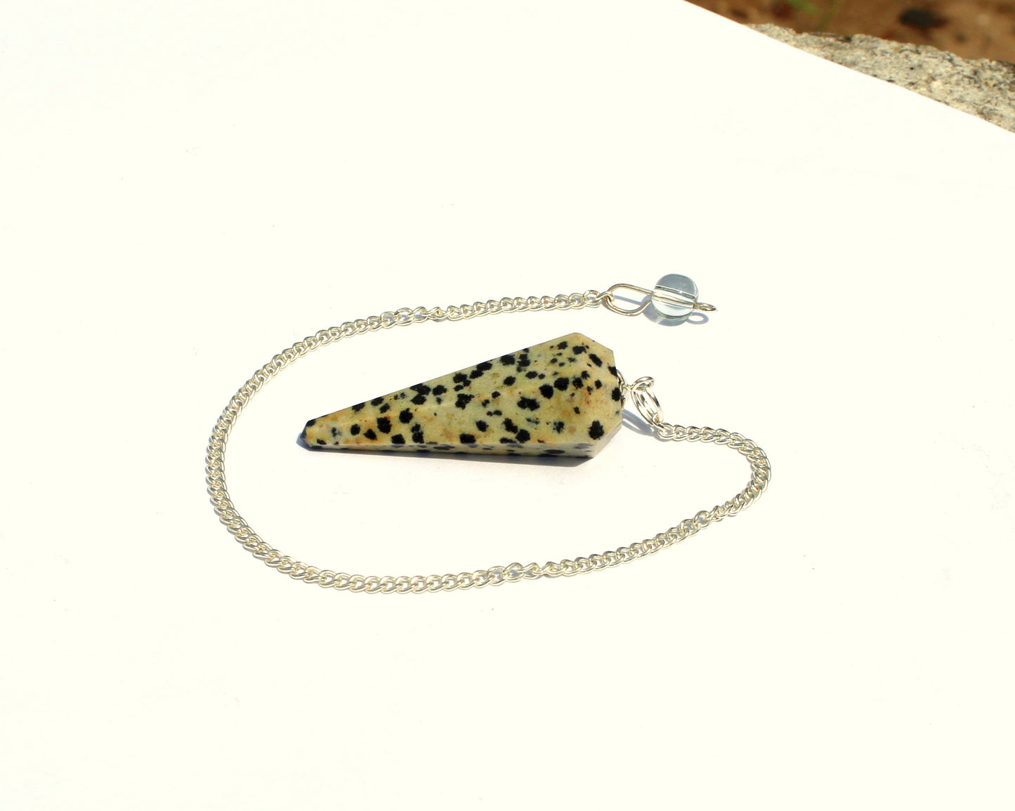 Natural Dalmatian Jasper Dowsing Pendulum