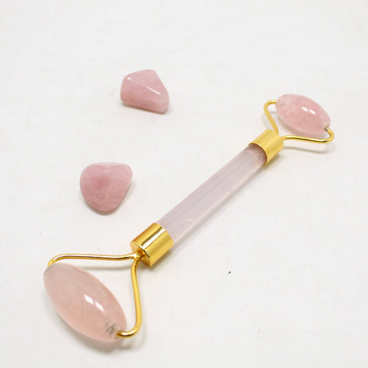 Natural Rose Quartz Massage Roller