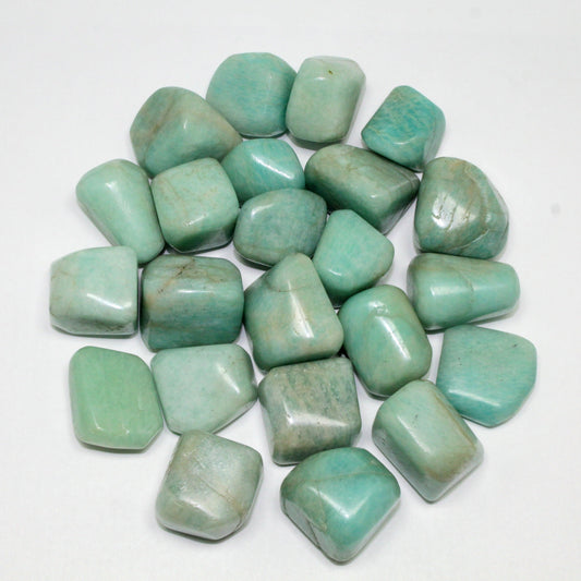 2 Lb Natural Amazonite Tumbled Stone - Wholesale