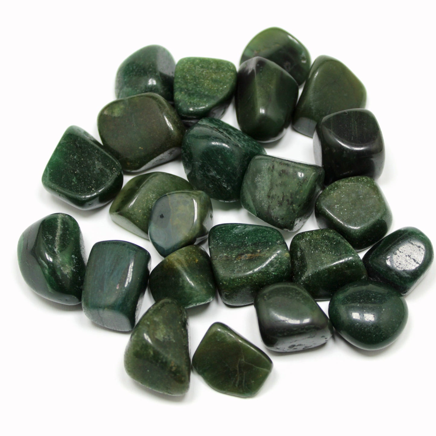 2 Lb Green Jade Tumbled Stone - Wholesale