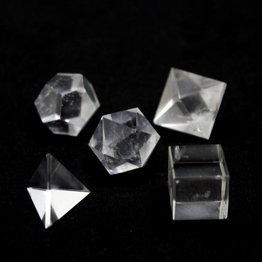 Natural Clear Quartz Geometry Set