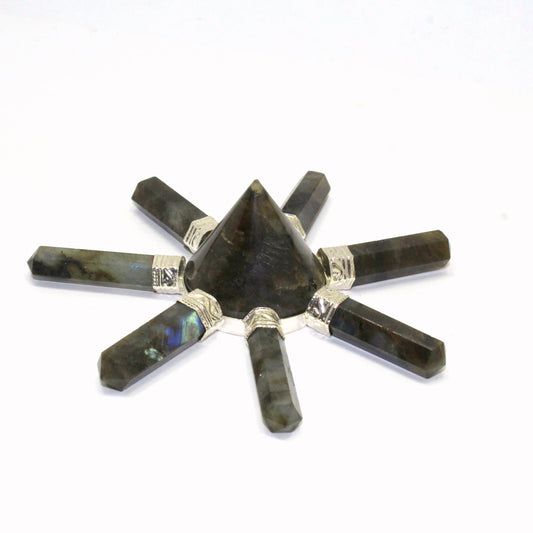 Natural Labradorite 7 Point Energy Generator