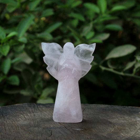 Natural Rose Quartz 3 inch Angel