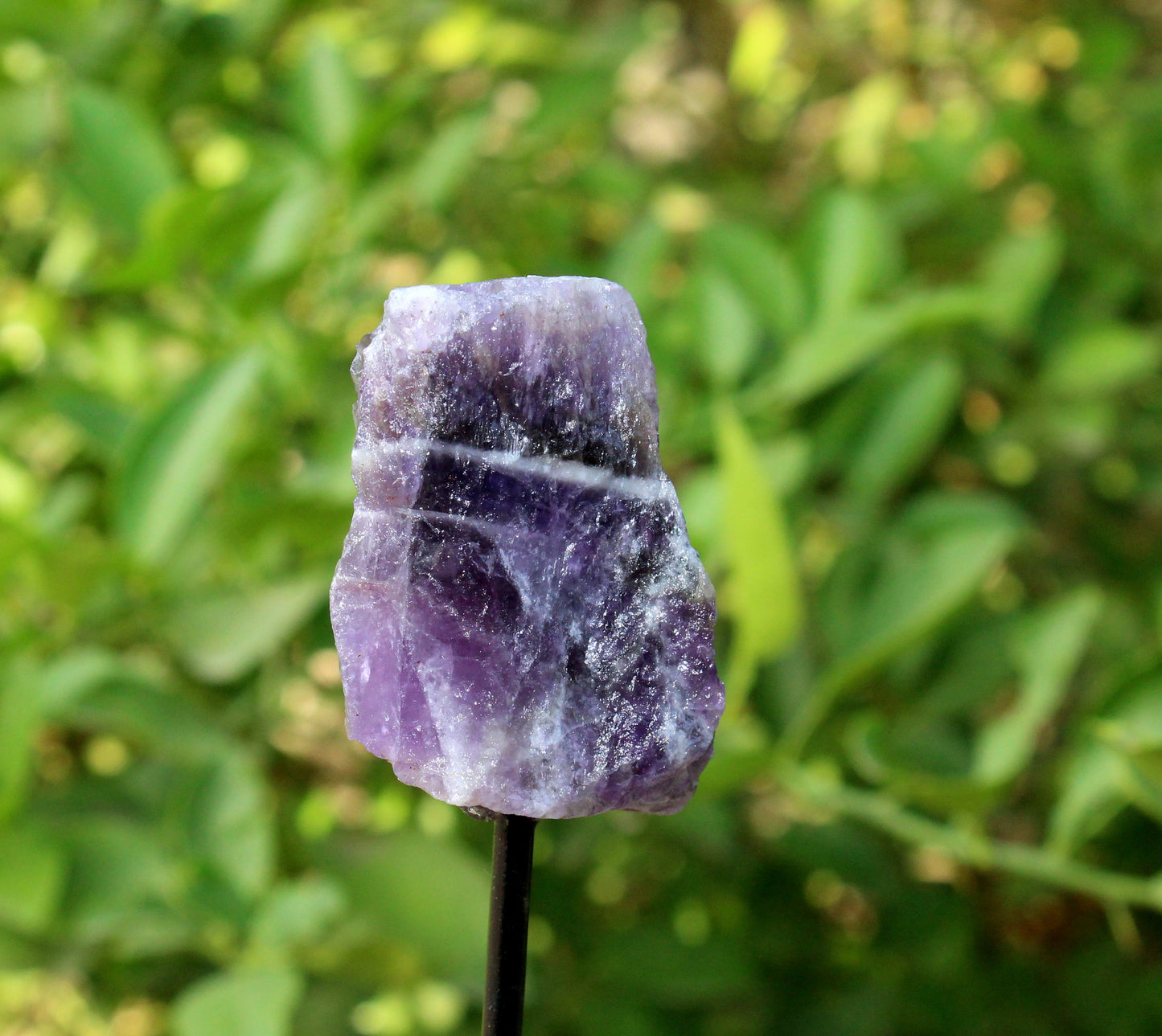 Natural Amethyst Raw Stone on Stand