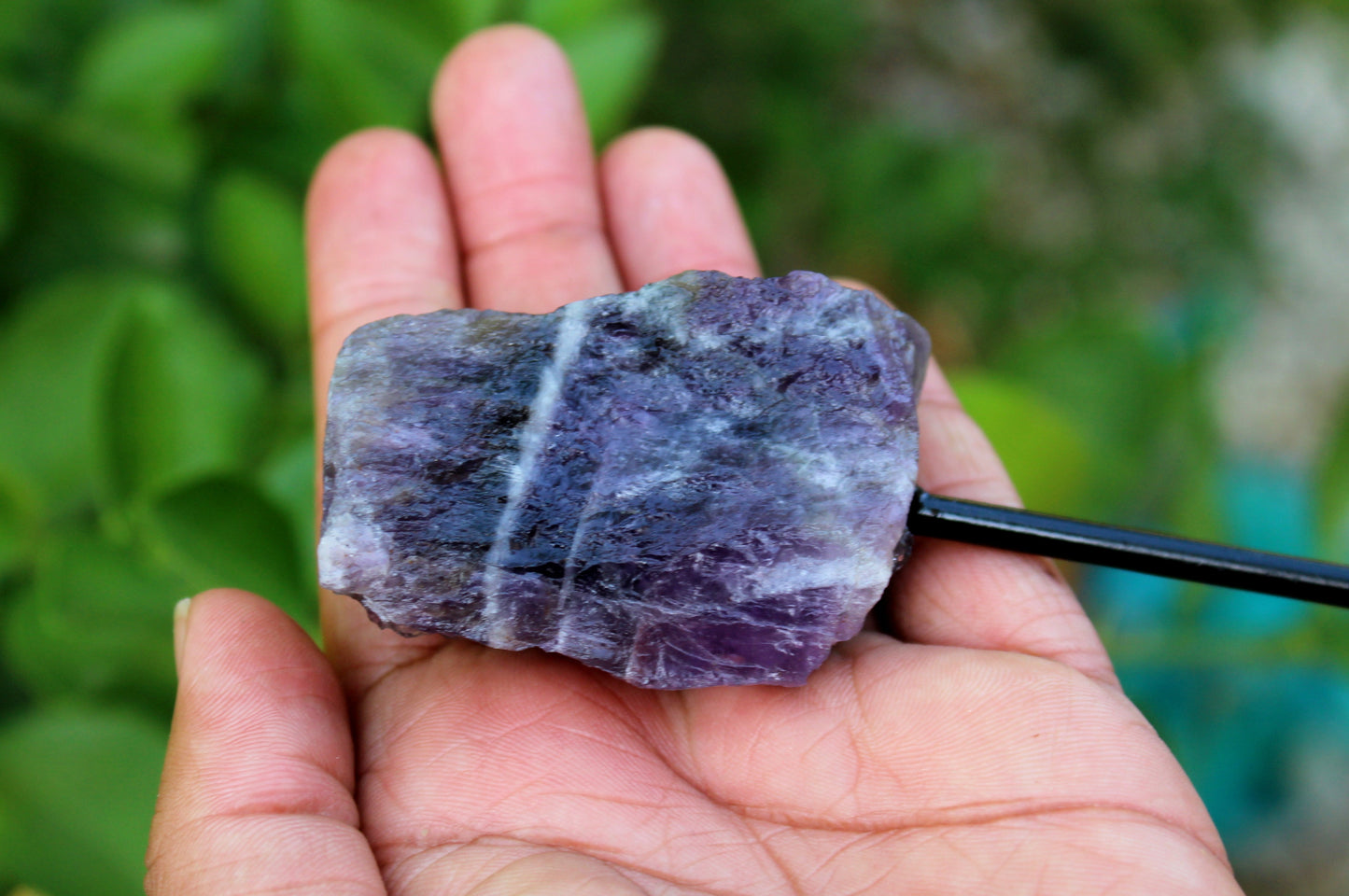 Natural Amethyst Raw Stone on Stand