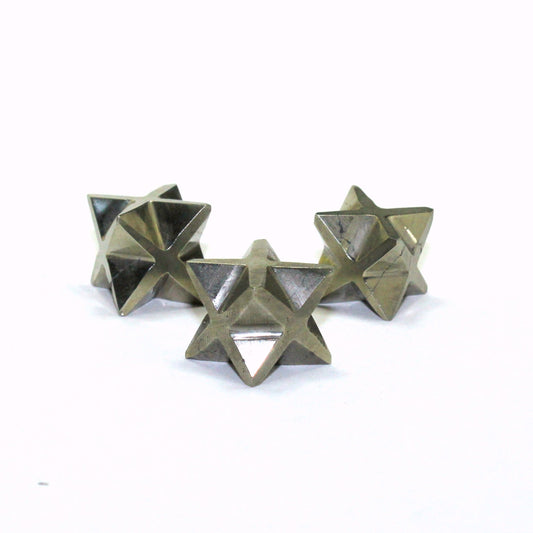 Natural 20 mm Pyrite Merkaba Star