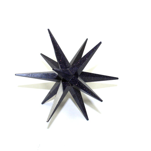 Blue Goldstone 12 Point Merkaba Star