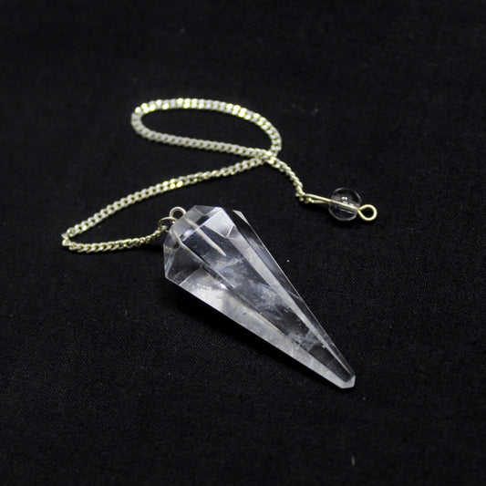 Natural Clear Quartz Dowsing Pendulum