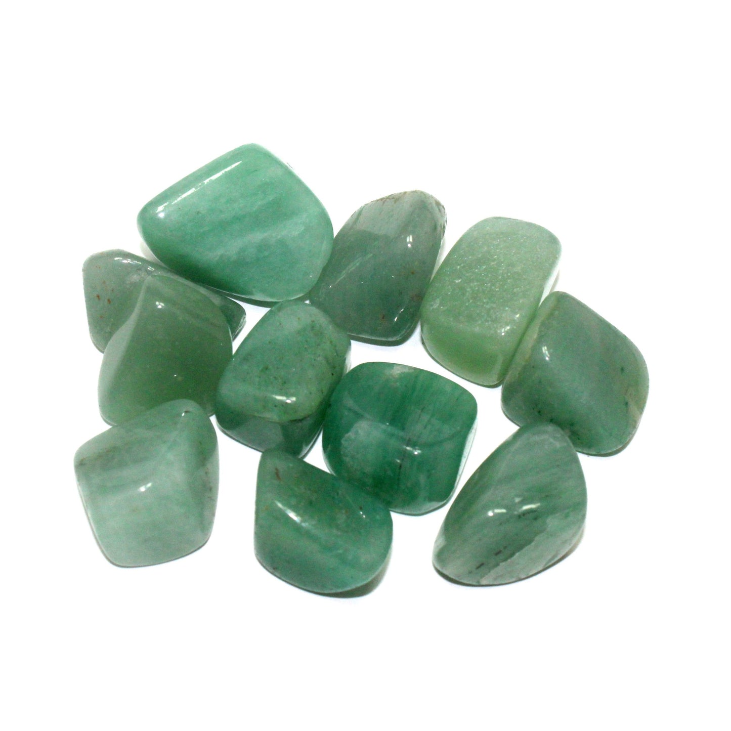 2 Lb Natural Green Aventurine Tumbled Stone - Wholesale