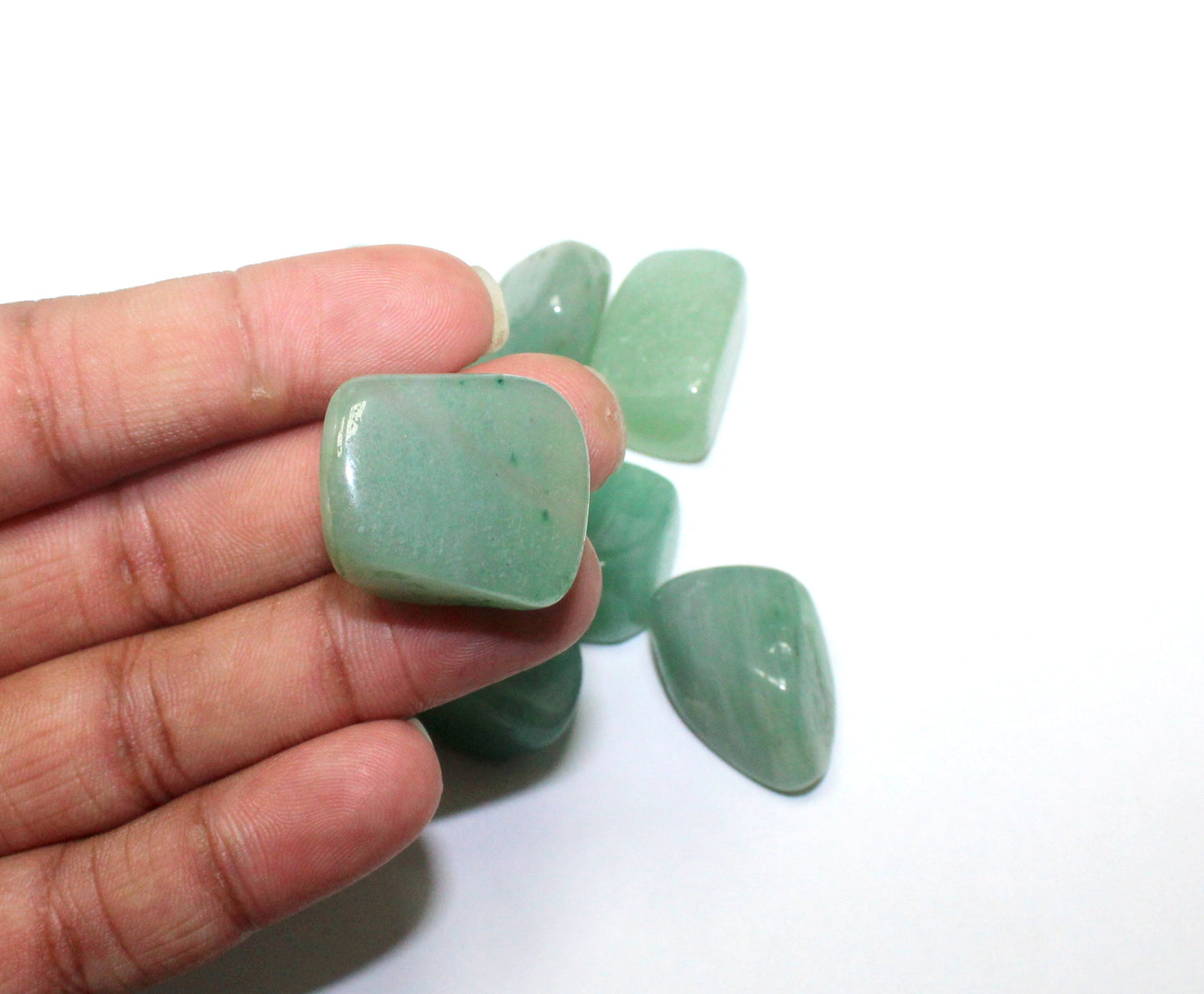 2 Lb Natural Green Aventurine Tumbled Stone - Wholesale