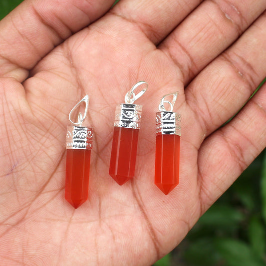 Natural Carnelian Point Pendant