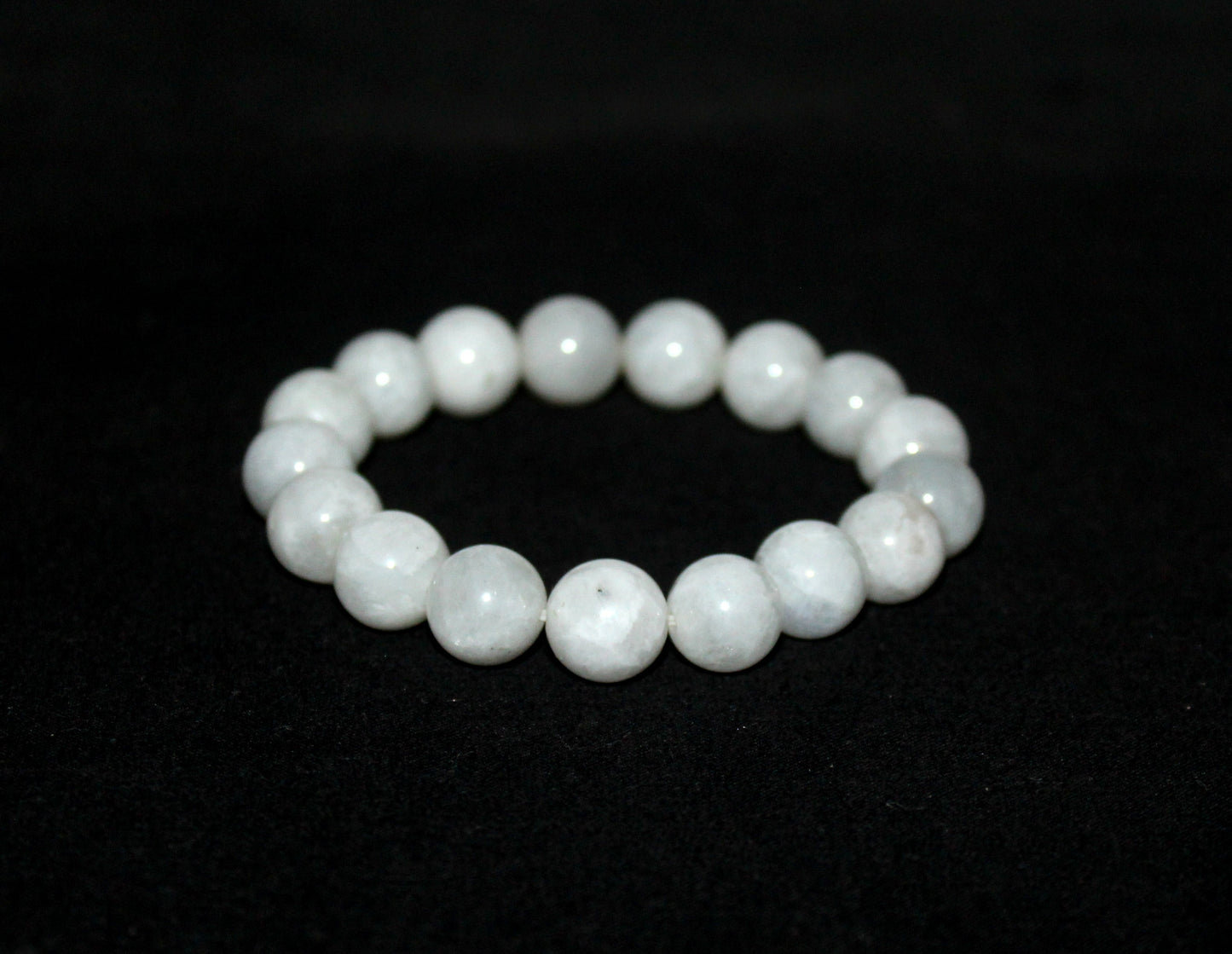 Natural 10 mm Moonstone Bead Bracelet