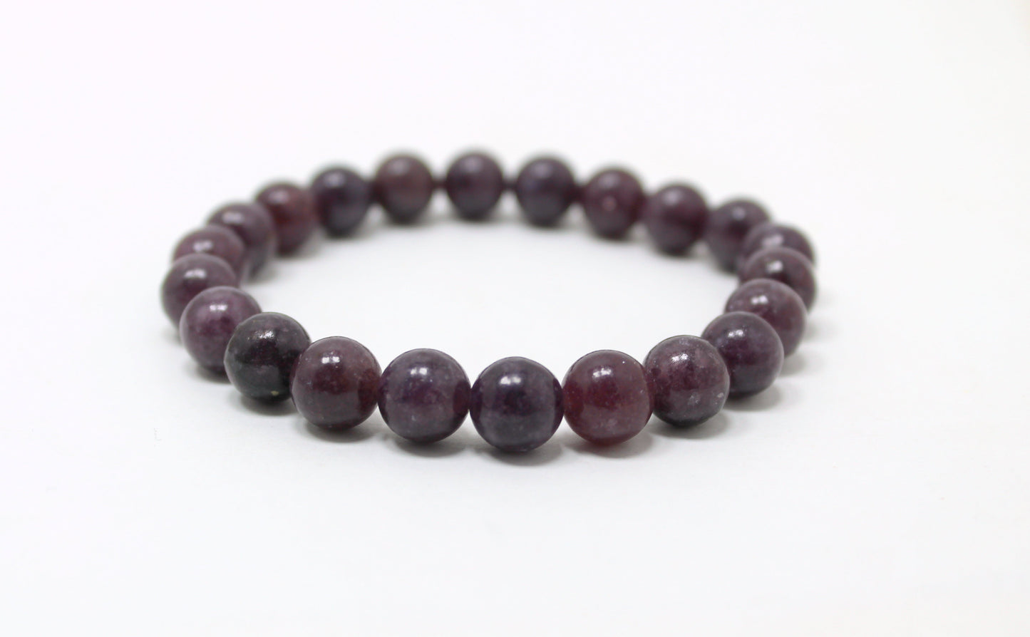 Natural Lepidolite 8 mm Bead Bracelet