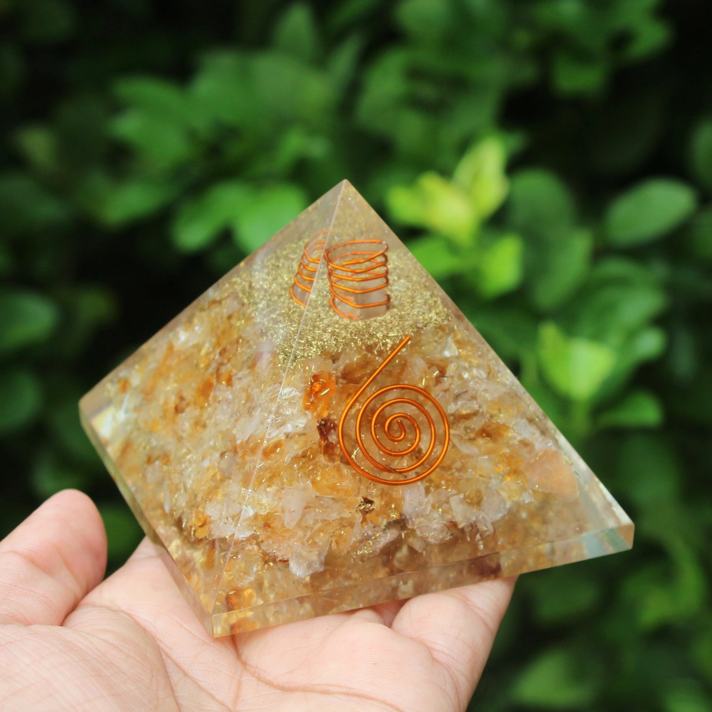 Large Citrine Orgone Pyramid