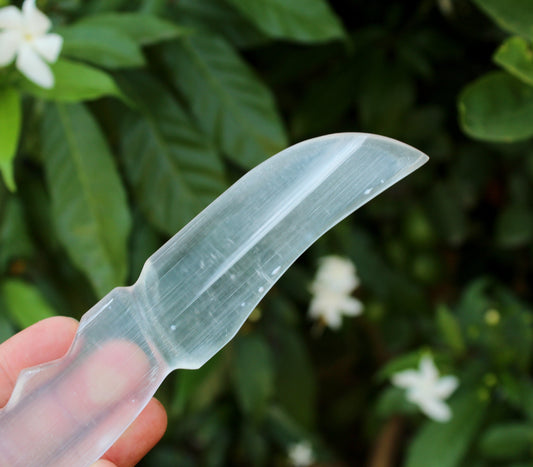 Natural Selenite 6 inch Knife