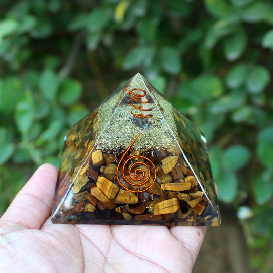 Large Tiger Eye Orgone Pyramid