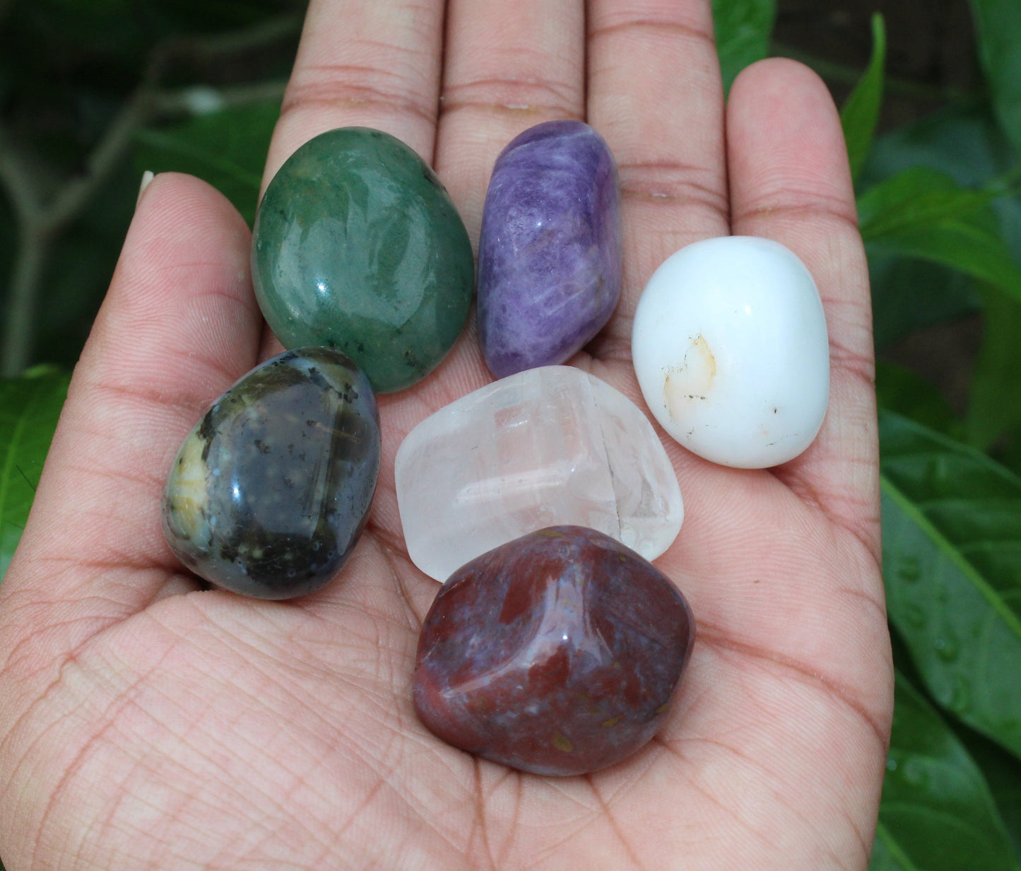 2 Lb Natural Mixed Gemstone Tumbled Stone - Wholesale