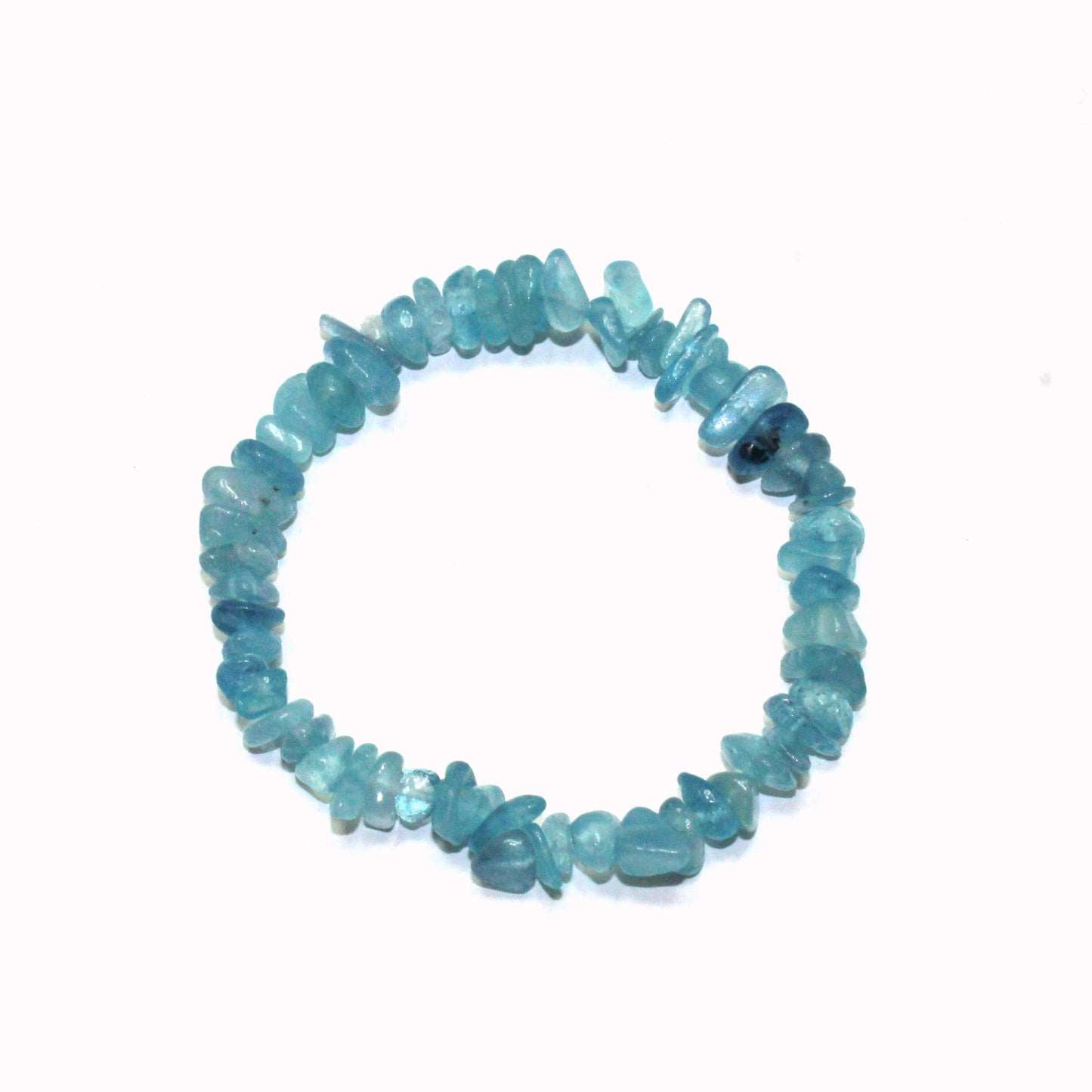 Natural Aquamarine Chip Bracelet