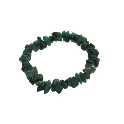 Natural Green Jade Chip Bracelet