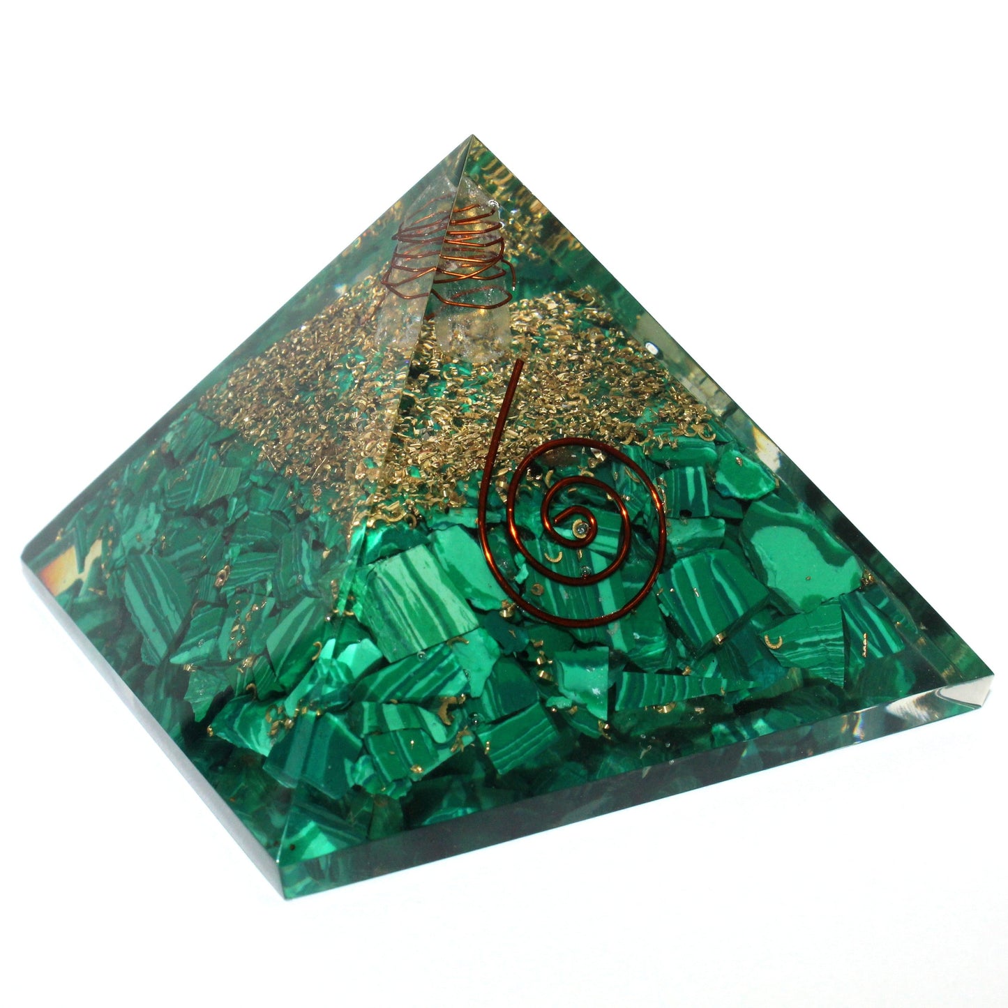 Large Malachite Orgone Pyramid