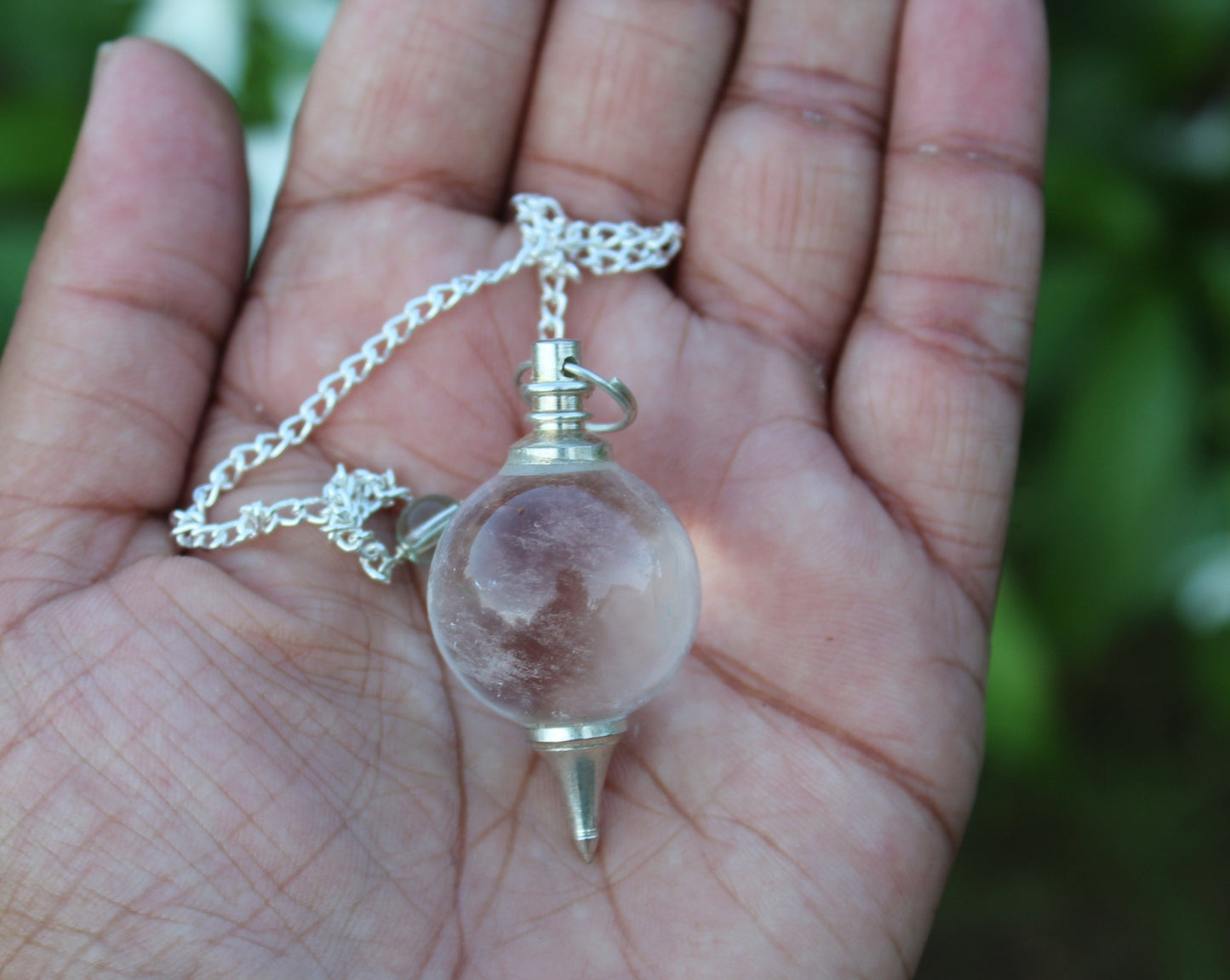 Natural Clear Quartz Mini Sphere Pendulum