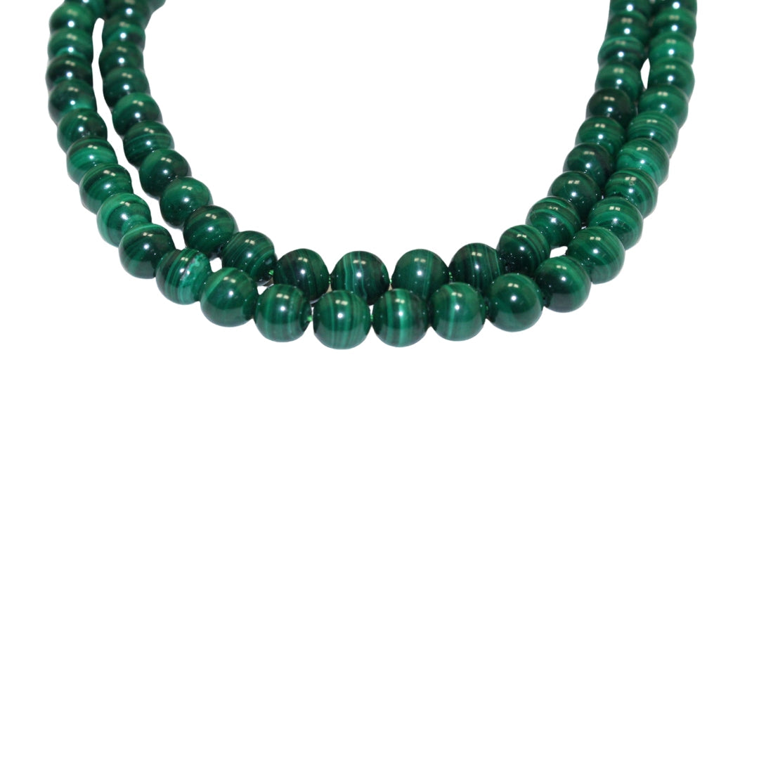 Natural Malachite 8 mm Bead Strand